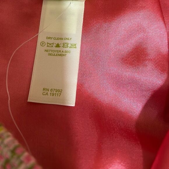 Sigrid Olsen skirt 100% cotton tweed pink green lined 8 NWOT FIRM on PRICE - Picture 6 of 6